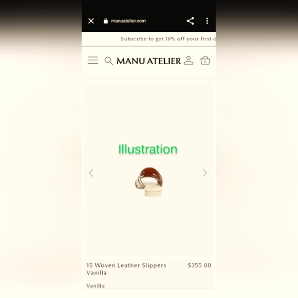 Manu Atelier Slippers Sandals Vanilla 15 Woven Size 39/ US 9 NWOB $355 MSRP - Picture 10 of 12